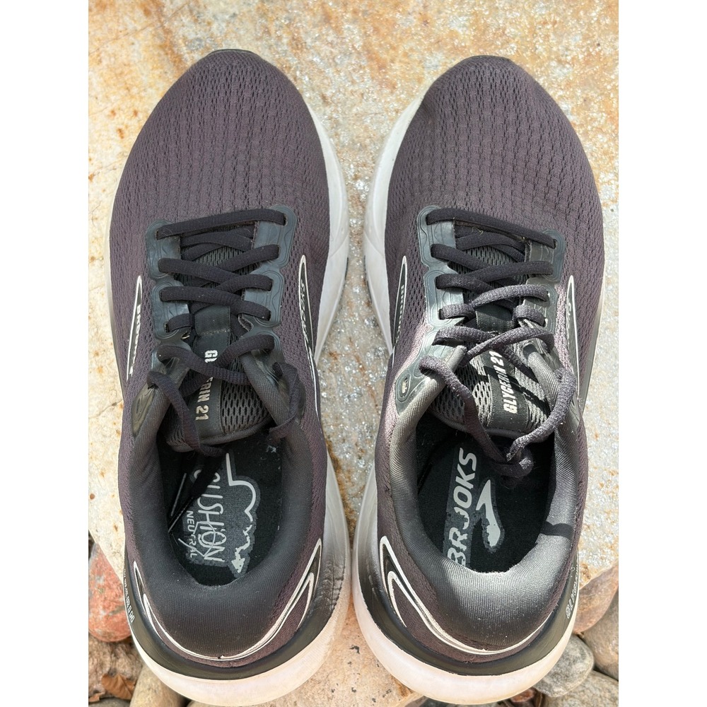 Brooks Glycerin 21 Mens Running Shoes Black White Wide D 1204081D090 Size 9 - Picture 11 of 12